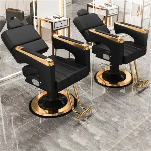Hair Barbershop Salon Perm Hair Chair Salon Barber Chair Adjustable Rotary Lift Half Chaise Chair Cross Border Home