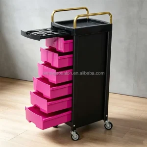 Hair Salon Beauty Salon Barber Trolley Hairdressing Station Salon Trolley Cart Hair Styling Tools for Barber Shop