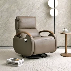 Hair Salon Chair with Reclining Function Adjustable Height Swivel Microfiber Leather Upholstery Armrests Styling Barbering Lounging