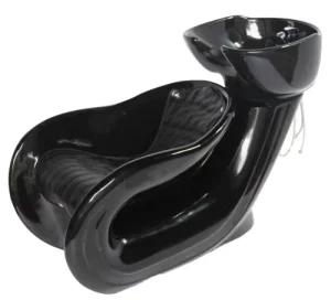 Hair Salon Shampoo Chairs and Luxurious and Comfortable Metal Leather Shampoo Bed Backwash Shampoo Units