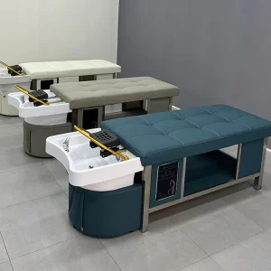 Hair Salon Washing Chair Water Circulation And Steamer Head Spa Thai Shampoo Bed