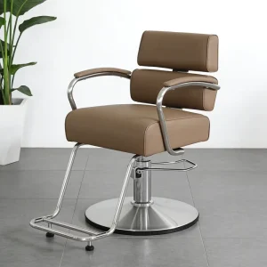 Hairdressing Barber Chair Salon Specific Styling Coloring Stool PU Leather Modern Design Simple Height Adjustable Swivel