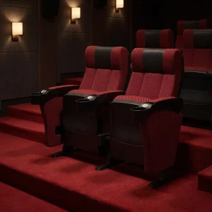 Harvard University Five-Seat Auditorium Chair Writing Pad Solid Plastic Cushion Upholstered Seat Modern Design Theater Furniture