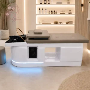 Head Spa and Facial Bed Japanese Head Spa Massage Shampoo Bed Export Leather High Resilience Sponge with Beauty Cover
