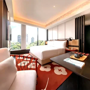 Headboard Nightstands Wardrobe Modern Hotel Room Furniture Set Rattan King Bed for Luxury Bedroom Suite Design