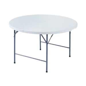 Heavy Duty 180cm Round Folding Table Commercial Grade Blow Molded HDPE Banquet Table with Handle for Wedding Restaurant