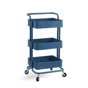 Heavy Duty 3 Tier Metal Rolling Trolley Cart Mobile Storage Organizer for Kitchen Salon Beauty Spa