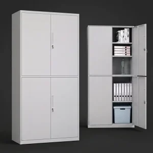 Heavy Duty 4 Door Filing Cabinet Metal Steel File Cabinet with Adjustable Shelves Lockable Cupboard for Office School