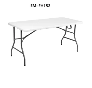 Heavy Duty 5FT Plastic Folding Table Commercial HDPE Banquet Table for Parties Catering and Outdoor Events