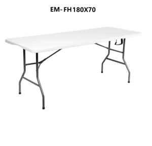 Heavy Duty 6FT Plastic Folding Table Commercial HDPE Banquet Table for Parties Catering and Outdoor Events