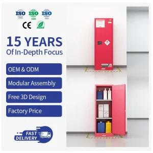 Heavy Duty Adjustable Shelf Supply Customizable Design Corrosive Cabinet for Medical Laboratory Protection