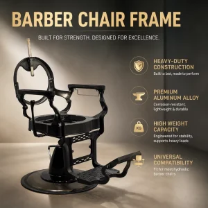 Heavy Duty Barber Chair Frame Hydraulic Barber Chair Base Vintage Salon Chair Metal Structure Replacement Spare Parts