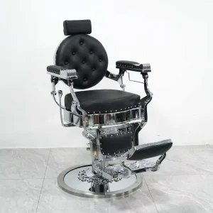 Heavy Duty Barber Chair Hydraulic Reclining Professional Salon Styling Chair with Large Base High Loading Capacity Furniture