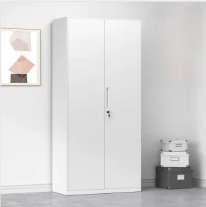 Heavy Duty Double Door Steel Filing Cabinet Lockable Office File Storage With 3 Drawers Anti Rust Cabinet