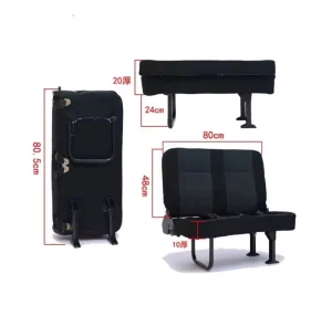 Heavy Duty Double Seat Folding Flip Chair Automatic Seat for Bus RV Campervan