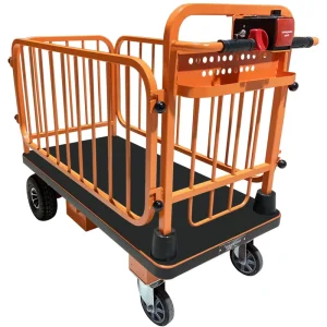 Heavy Duty Four Wheel Foldable Electric Platform Trolley with OEM Support for Warehouse & Hotel Use