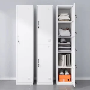 Heavy Duty Freestanding 1 Door Steel Locker Wardrobe Cold Rolled Steel Living Room Storage Cabinet with Lock