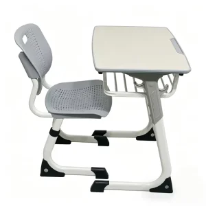 Heavy Duty Height Adjustable Adjustable Writing Desk Dual Backrest Posture Corrective Design for Education Institute