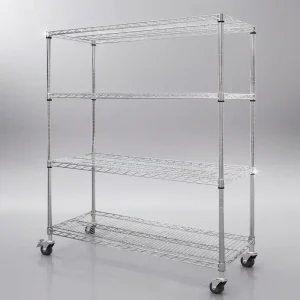 Heavy Duty Industrial Adjustable Garage Storage Commercial Kitchen Pantry Slanted Movable Metal Wire Shelving Rack