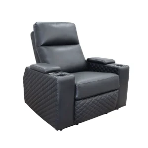 Heavy Duty Leather Recliner Sofa Big Capacity Extra Wide Seat for Big and Tall Adults Home Theater Direct Factory Supply