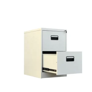 Heavy Duty Lockable 2 Drawer Metal Filing Cabinet with Smooth Slide Rails for Home Office Business File Arrangement