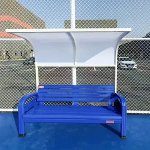 Heavy Duty Long Aluminum Sports Bench Seat with Strips Chair Epoxy Polyester Powder Coating Outdoor Waterproof Padel Bench