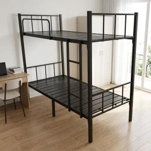 Heavy Duty Metal Bunk Bed Double Decker Bed Frame 300KGS Capacity Every Layer Durable Steel Bed