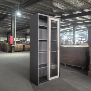 Heavy Duty Metal Filing Cabinet with Two Sliding Door Lockable Steel Office File Storage Cabinet for Home Office