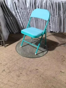 Heavy Duty Metal Folding Chairs with Soft PU Padded Seats Black and White for Conference Banquet