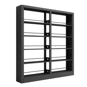 Heavy Duty Metal Library Bookshelf Double Face 6 Layers Adjustable Steel Book Shelf Office Document Storage Rack