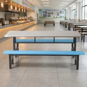 Heavy Duty Metal Structure Foldable School Cafeteria Dining Set Custom School Dining Tables and Chairs
