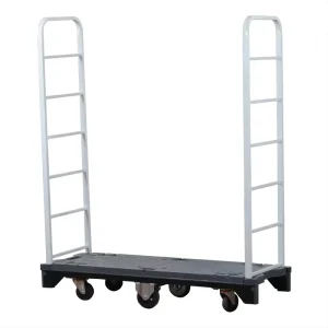 Heavy Duty Metal U Boat Style Retail Warehouse Storage Cart with 500kg Capacity Six Wheel Balance Trolley