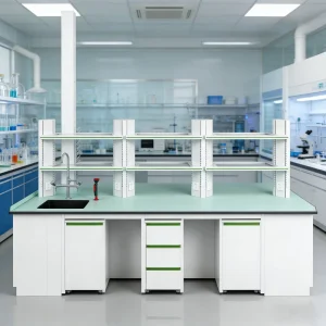 Heavy Duty Modern Design School Hospital Use Laboratory Furniture Steel Frame Lab Bench Drawer Cabinet Phenolic Epoxy Ceramic