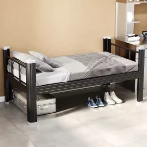 Heavy Duty Modern Single Layer KD Structure Adult Bed for School Staff Hotel Apartment Project