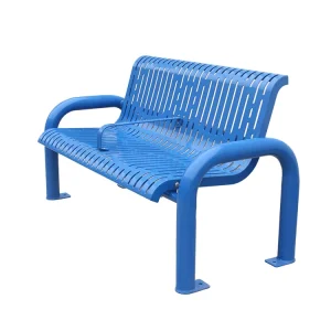 Heavy Duty Outdoor Galvanized Steel Sitting Bench Outside Park Unusual Metal Seating Bench Public Garden Patio Iron Bench Chair