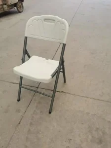 Heavy Duty Plastic Folding Chair with Iron Frame for Indoor Outdoor Wedding Party Restaurant Meeting Room Patio Garden