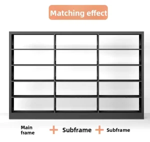 Heavy Duty Portable Metal Library Bookshelf Multi Layer Steel Shelving Unit for Office Library Storage for Workshop Use