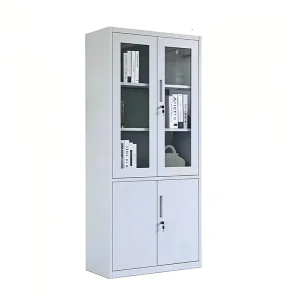 Heavy Duty Steel Double Door Filing Cabinet Metal Filing Cabinet with Lock Adjustable File Rack Factory Direct Sales
