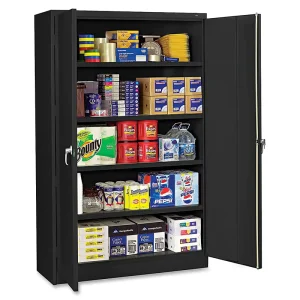 Heavy Duty Steel File Cabinet Storage for Home Office Gym School With 2 Doors and Adjustable Shelves Locking Doors for Tools