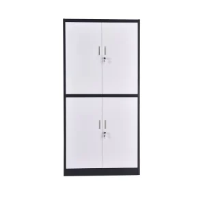Heavy Duty Steel Filing Cabinet with Adjustable Shelves Lockable Doors Metal Storage Cabinet for Home Office School Supermarket
