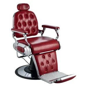 Heavy Duty Style Classic Hair Salon Furniture Red Barber Chair Salon Men’s Reclining Barber Chair