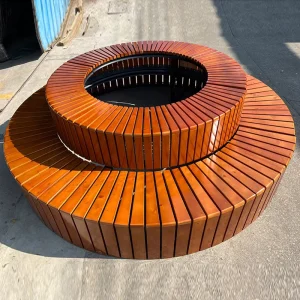 Heavy Duty Tree Bench Custom Made Corrosion and UV Resistant for School University Museum Library Design and Drawing Included