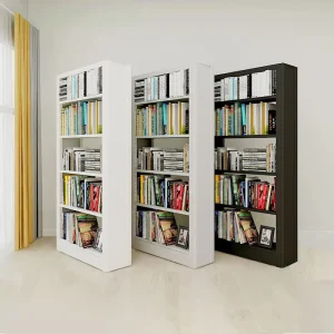Heavy Duty White Steel Bookshelf Adjustable Open Shelf for Library Office School