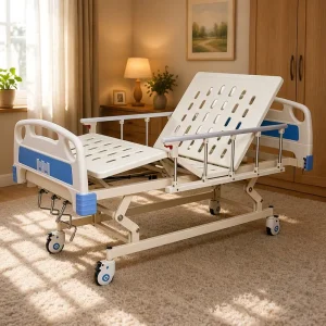 Heavy Load ABS Headboard 3 Function Manual Hospital Bed Cold Rolled Steel Frame Dining Tray for Clinic Rehabilitation Center