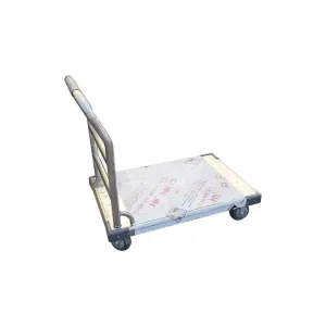 Heavy Loading Foldable Stainless Steel Platform Hand Trolley Cart for Warehouse Hotel Restaurant with Four Wheels