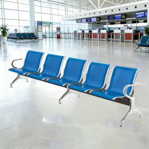 Heavy duty Stainless Steel Outdoor Bank Waiting Bench for High traffic Public Financial Service Locations Hospital & School Use