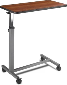 Height Adjustable Bed Table With Wheels