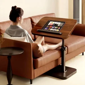 Height-Adjustable Foldable Side Table Small Living Room Coffee Table Bedroom Bedside Table for Balcony Shelf Computer Table Use