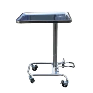 Height Adjustable Mobile Trolley Hospital Equipment Tray Medical Cart