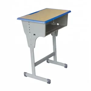Height Adjustable School Desk and Chair Set Steel Frame Student Classroom Furniture with Book Box Study Table Manufacturer